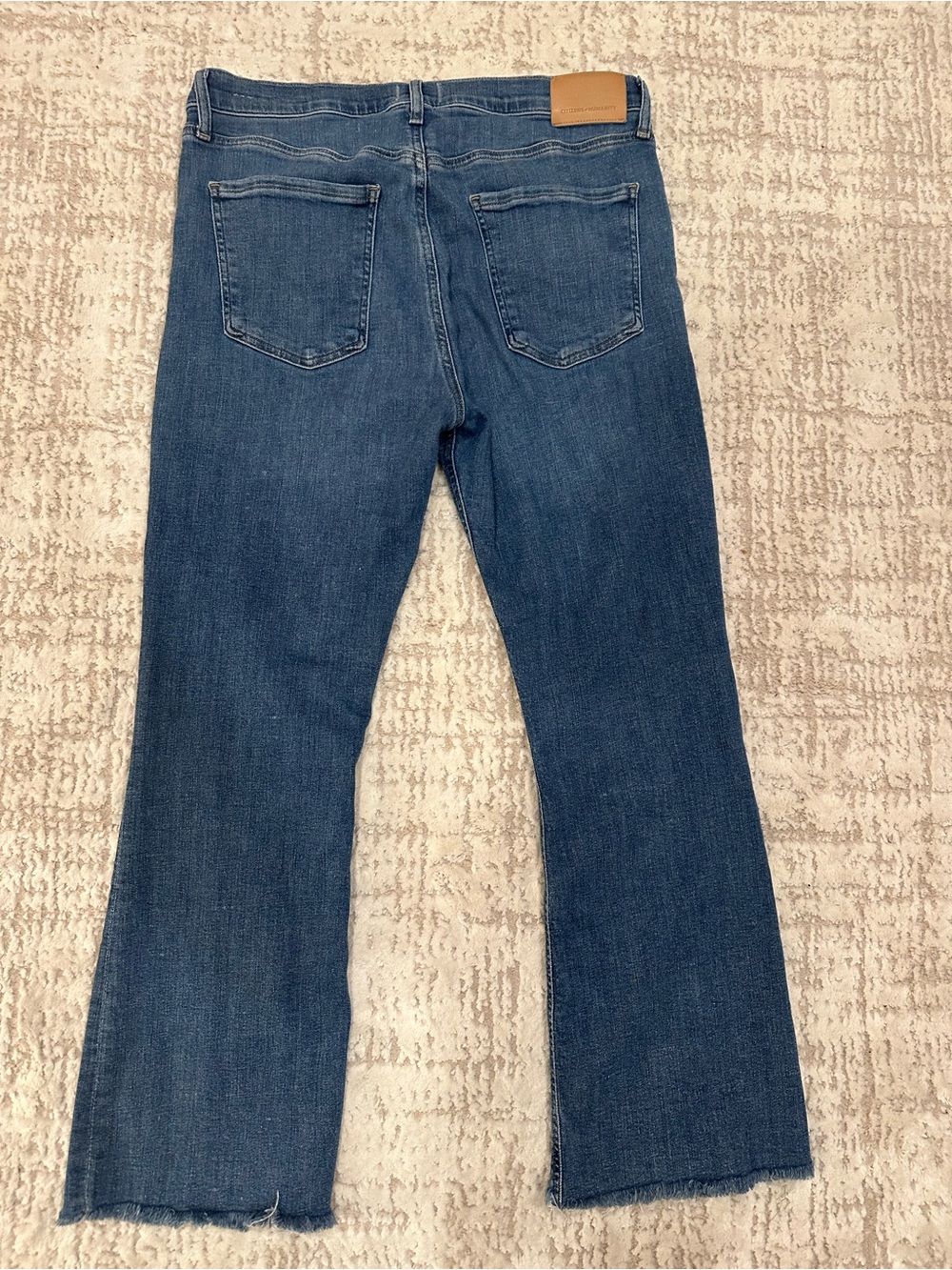 Citizens of Humanity Isola Bootcut Cropped Jeans Size 30 Vintage Wash Raw Hem - Picture 2 of 10